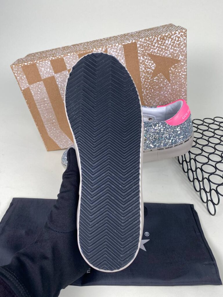 golden goose ayakkabi silver simli beyaz pembe