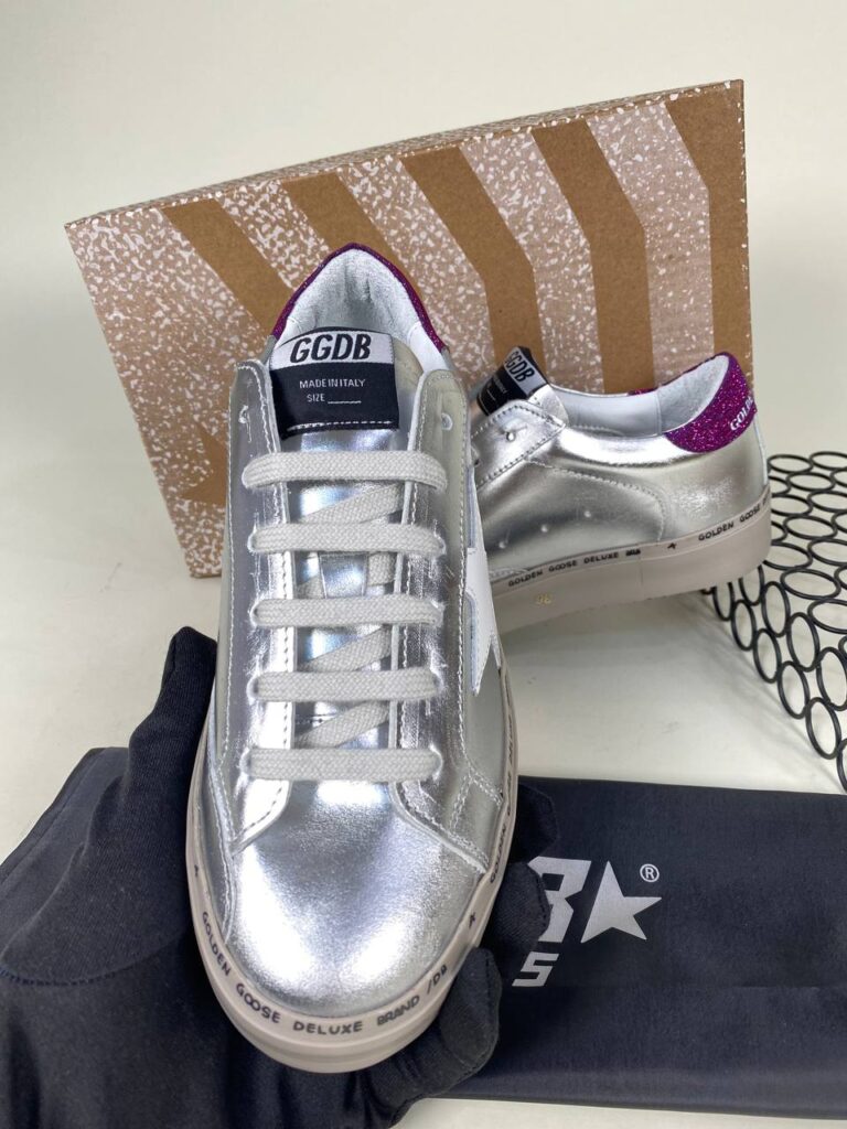 golden goose ayakkabi silver sneakers