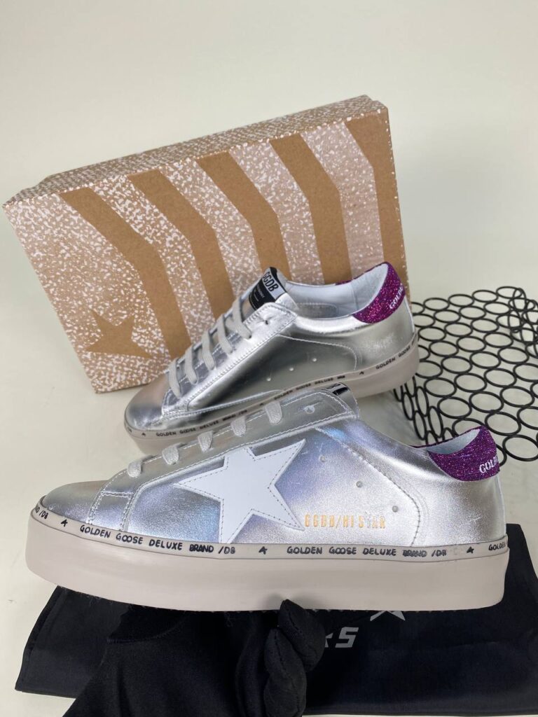 golden goose ayakkabi silver sneakers