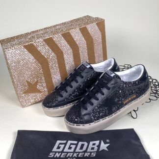 golden goose ayakkabi sneaker kadin siyah simli ithal