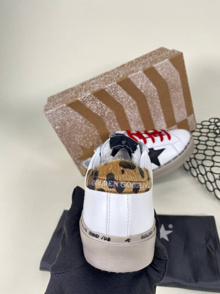 golden goose ayakkabi sneakers leopar beyaz ithal
