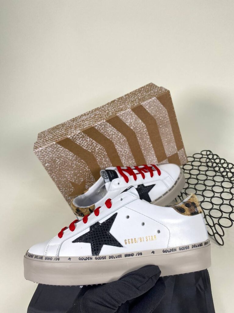 golden goose ayakkabi sneakers leopar beyaz ithal