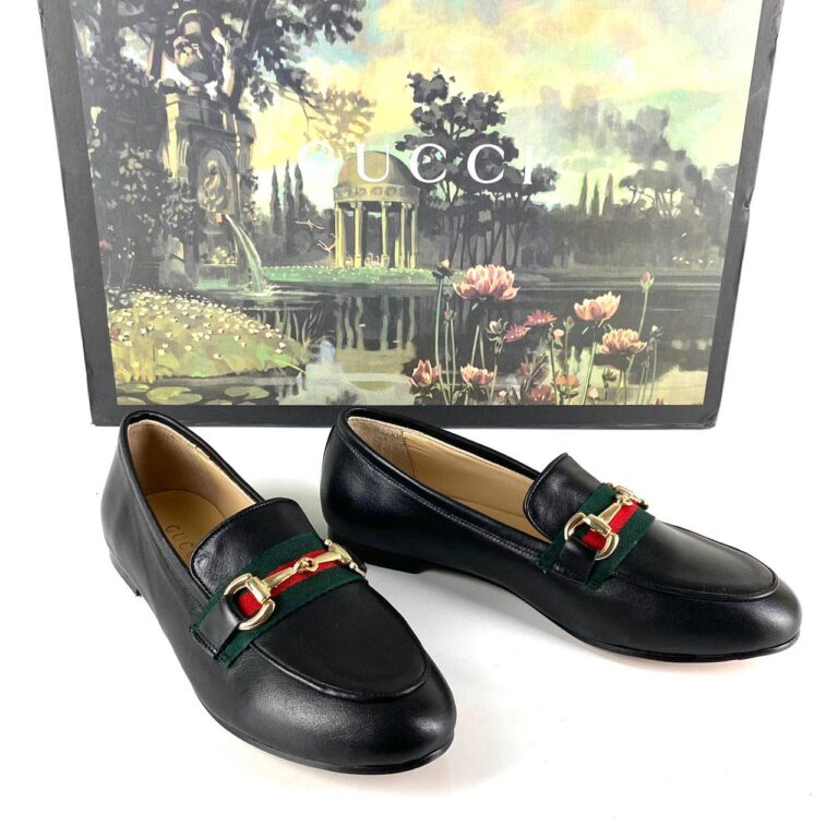 gucci ayakkabi horsebit loafer deri siyah