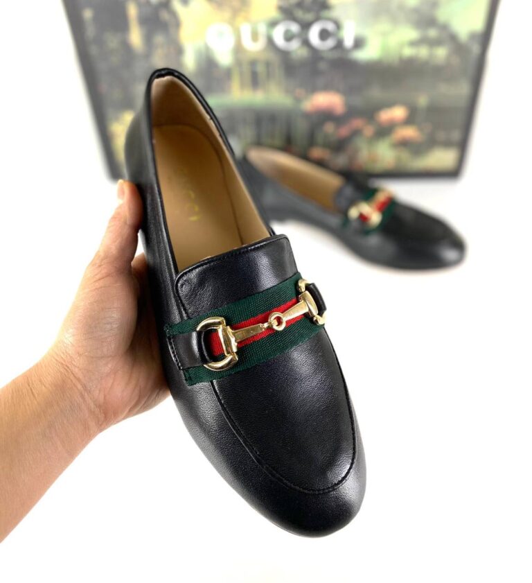 gucci ayakkabi horsebit loafer deri siyah