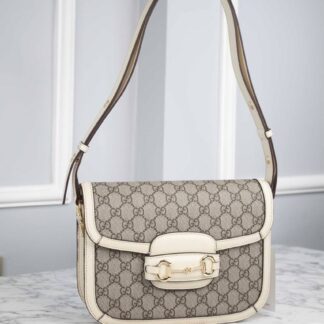 gucci canta horsebit 1955 shoulder krem klasik 25x18x8 cm