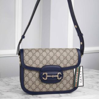 gucci canta horsebit 1955 shoulder lacivert klasik 25x18x8 cm