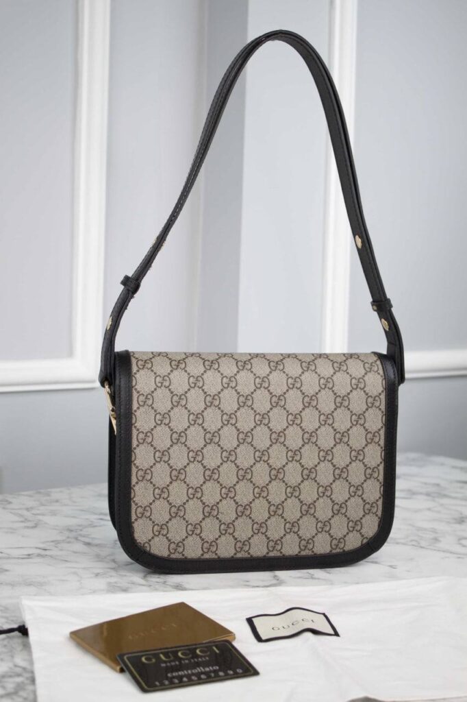 gucci canta horsebit 1955 shoulder siyah klasik 25x18x8 cm