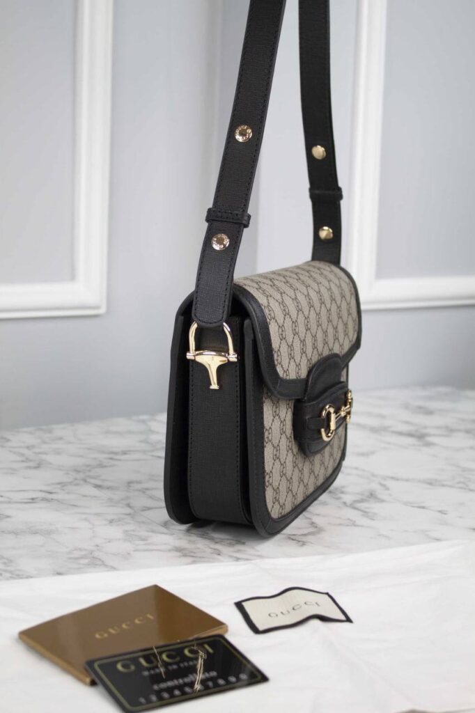 gucci canta horsebit 1955 shoulder siyah klasik 25x18x8 cm