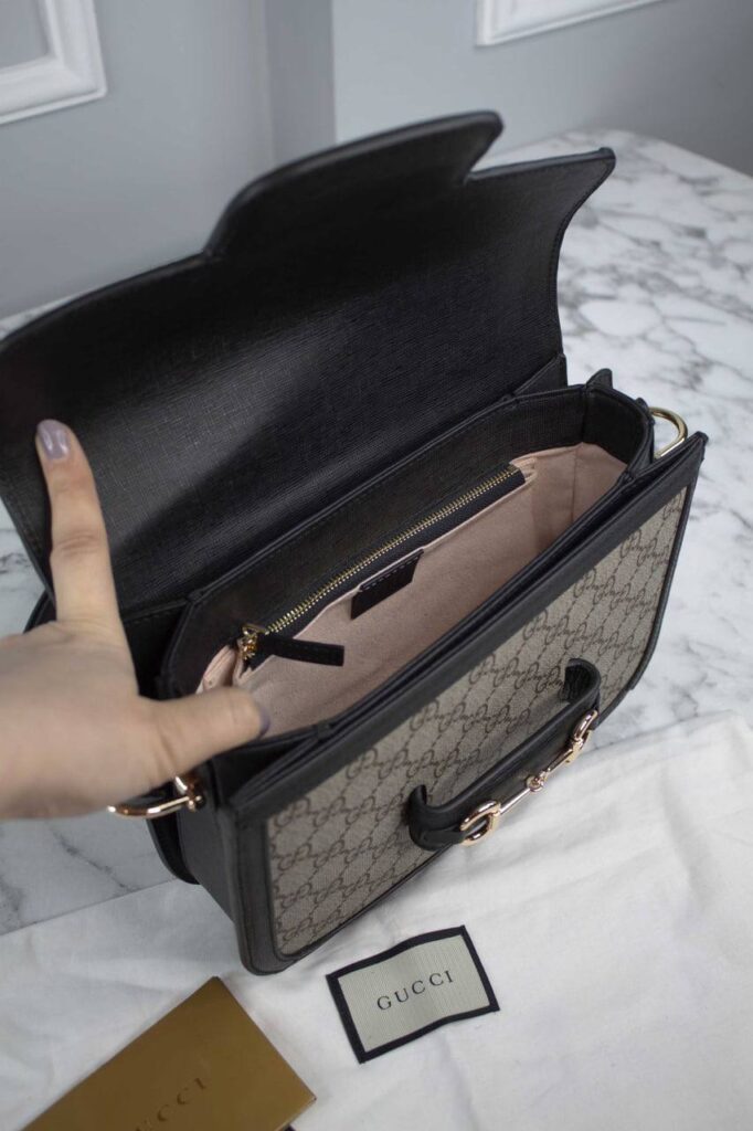 gucci canta horsebit 1955 shoulder siyah klasik 25x18x8 cm