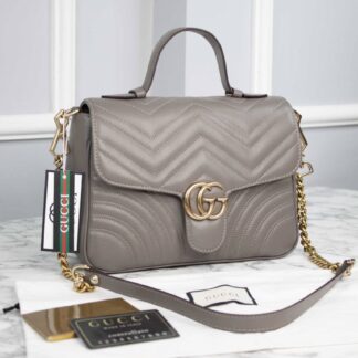 gucci canta marmont top handle vizon 21x15.5x8 cm