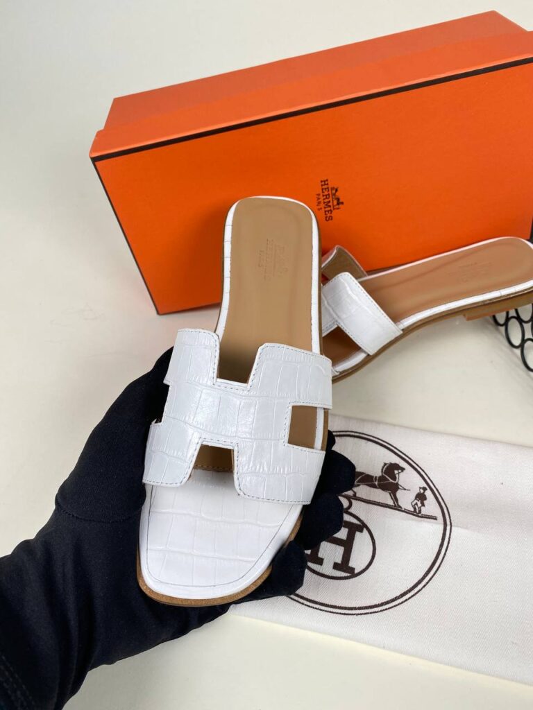 hermes ayakkabi beyaz croco ithal