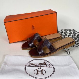 hermes ayakkabi kahve croco ithal