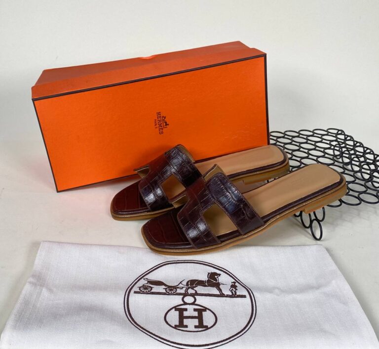 hermes ayakkabi kahve croco ithal