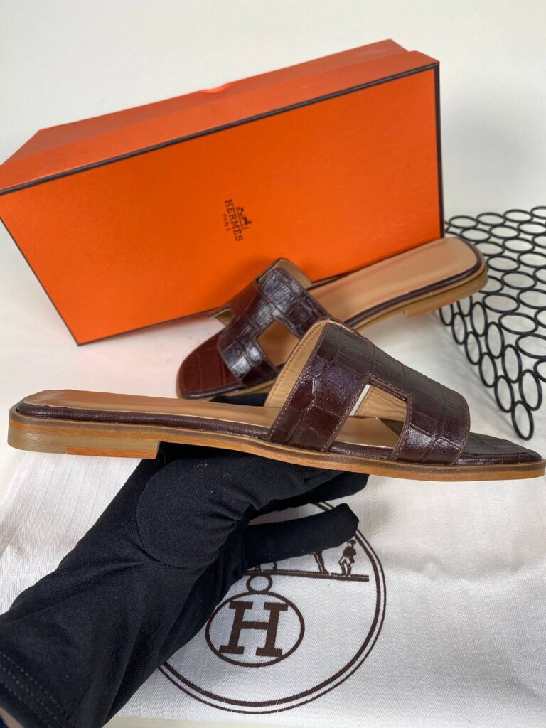 hermes ayakkabi kahve croco ithal