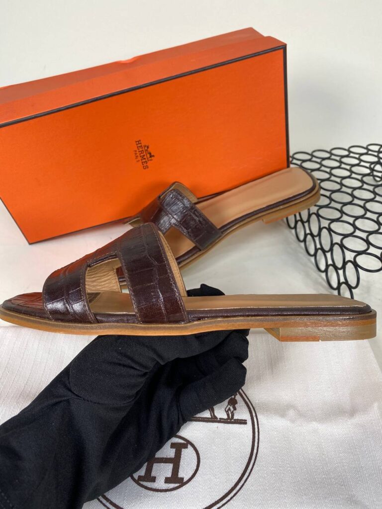 hermes ayakkabi kahve croco ithal