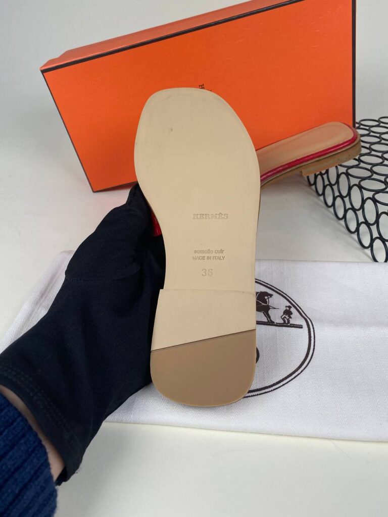 hermes ayakkabi kirmizi croco ithal terlik