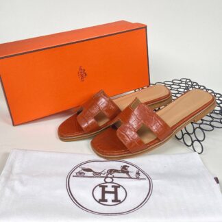 hermes ayakkabi taba croco ithal