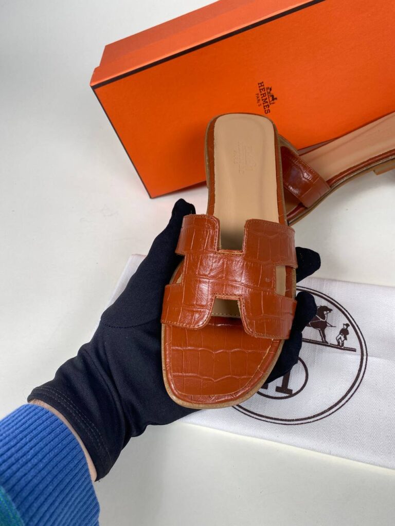 hermes ayakkabi taba croco ithal
