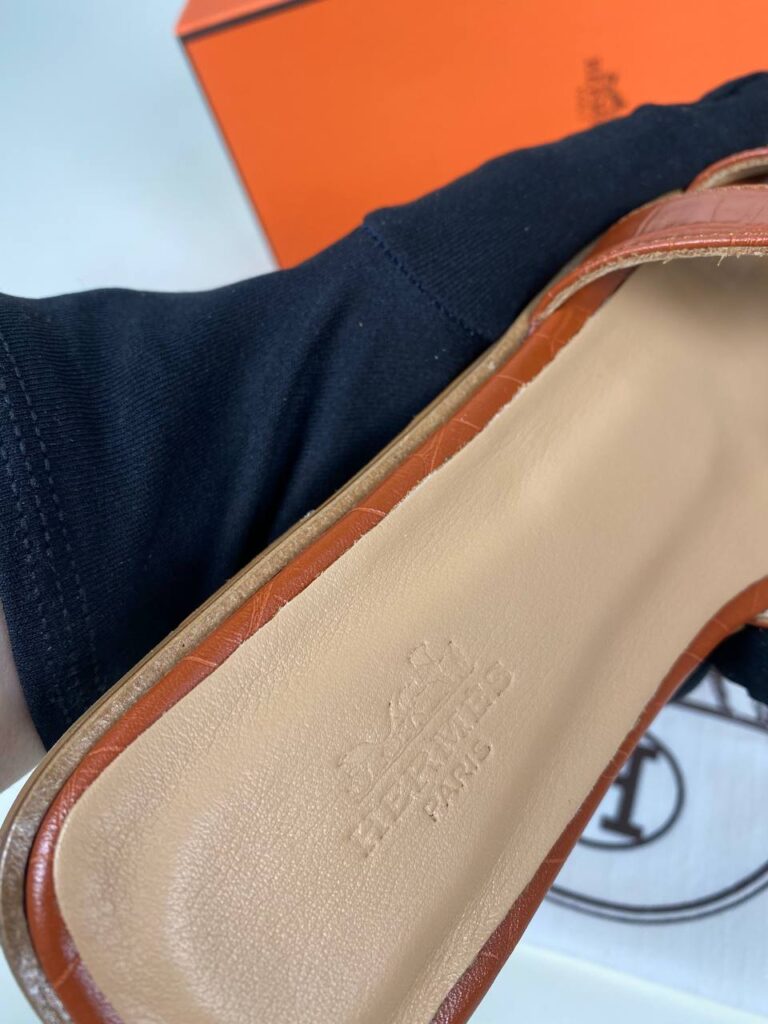 hermes ayakkabi taba croco ithal