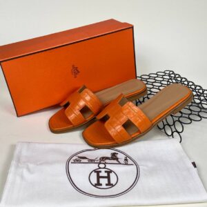hermes ayakkabi turuncu croco ithal
