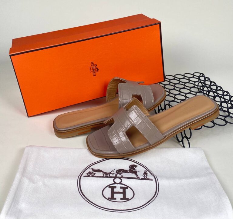 hermes ayakkabi vizon croco ithal terlik