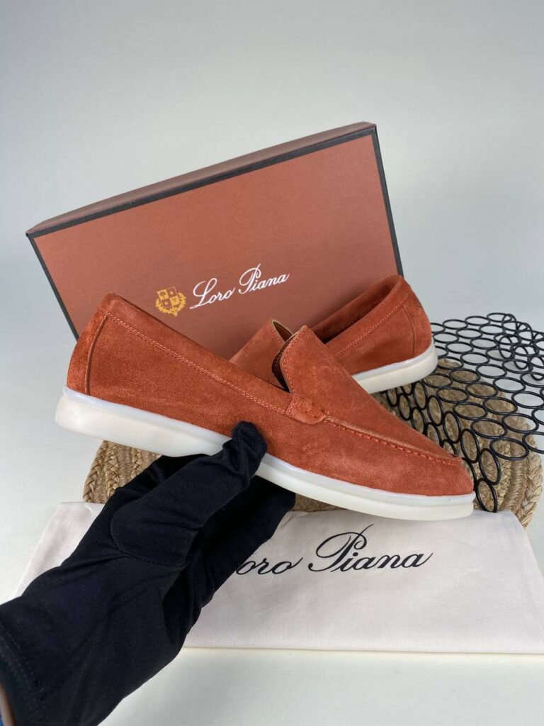 lora piana ayakkabi loafer kremit nubuk ithal