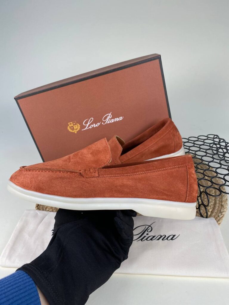lora piana ayakkabi loafer kremit nubuk ithal