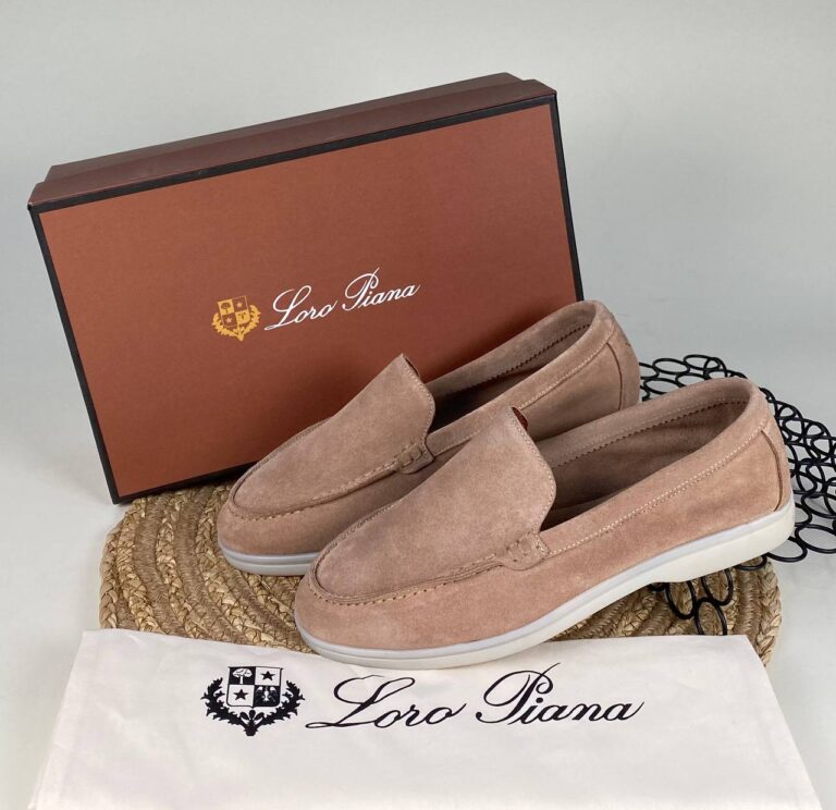 lora piana ayakkabi loafer nude nubuk ithal