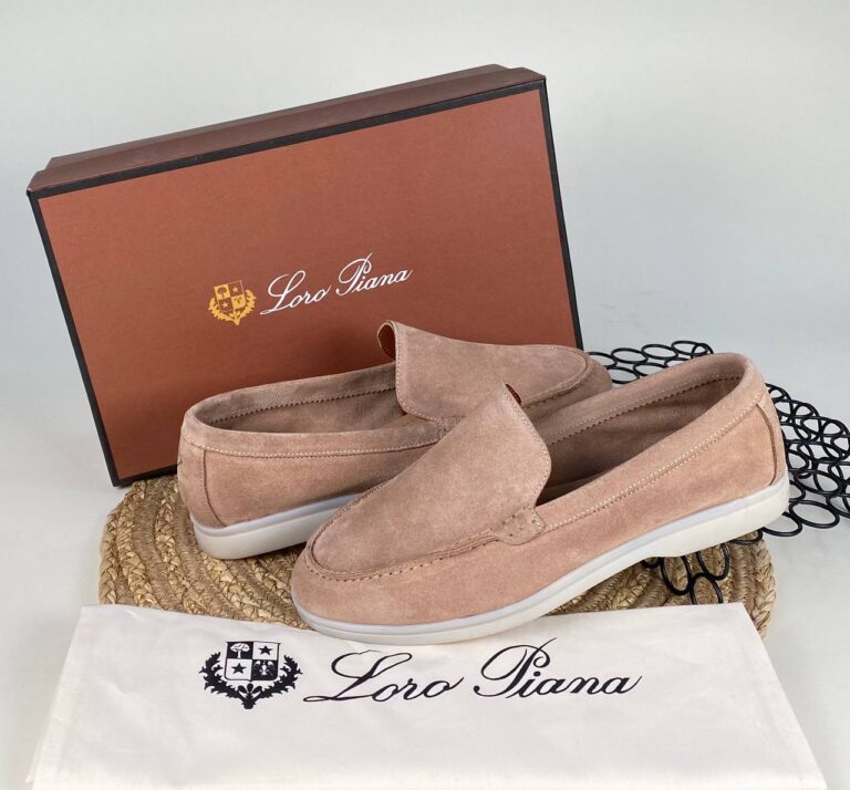 lora piana ayakkabi loafer nude nubuk ithal