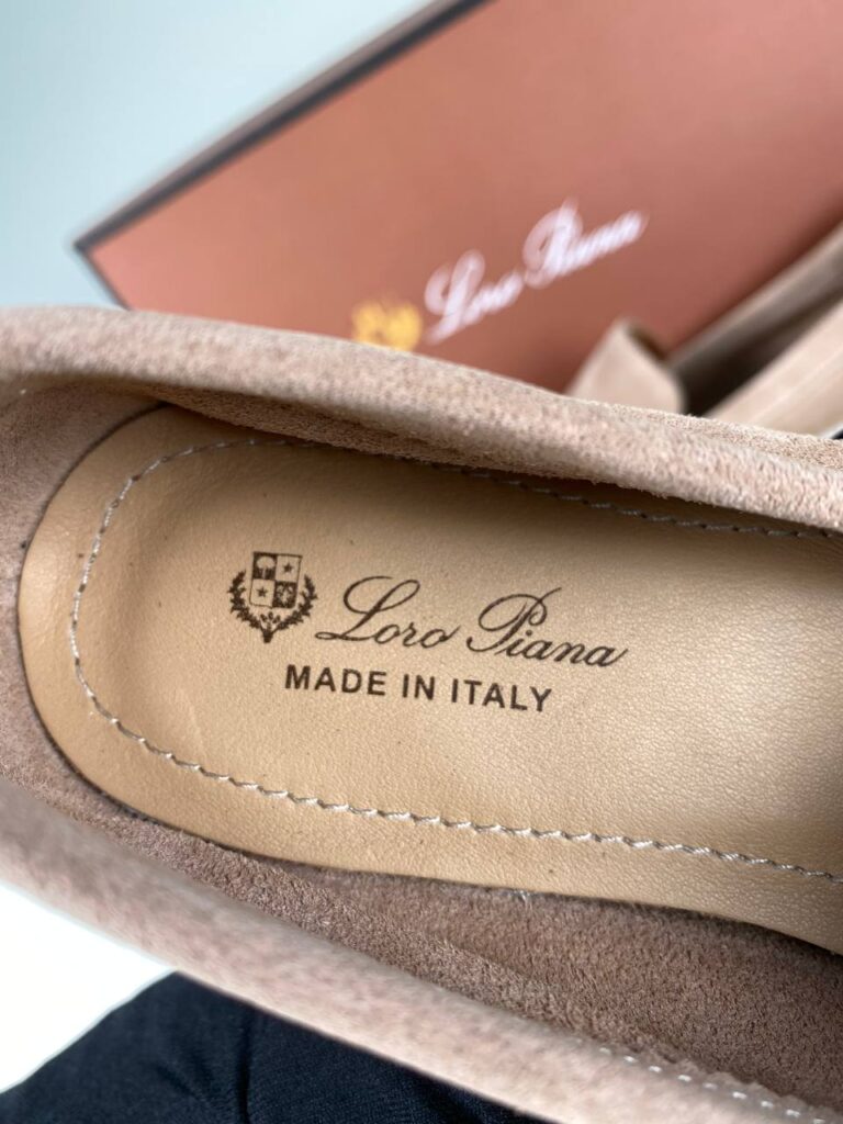 lora piana ayakkabi loafer nude nubuk ithal