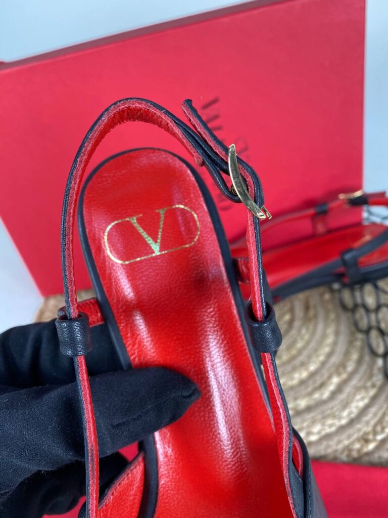 louis vuitton ayakkabi babet siyah kirmizi ic dis deri