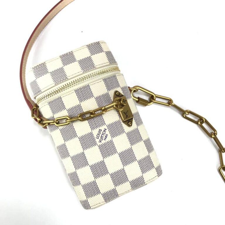 louis vuitton canta telefon cantasi phone box beyaz damier 17x10 cm ithal