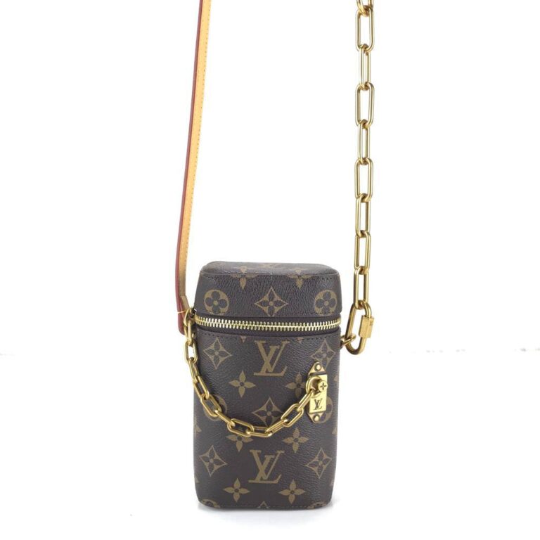 louis vuitton canta telefon cantasi phone box kahve mono 17x10 cm ithal