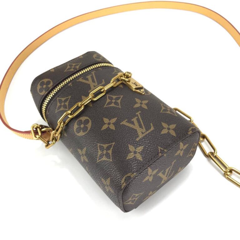 louis vuitton canta telefon cantasi phone box kahve mono 17x10 cm ithal
