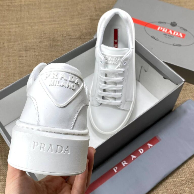 prada ayakkabi contrast sneakers beyaz