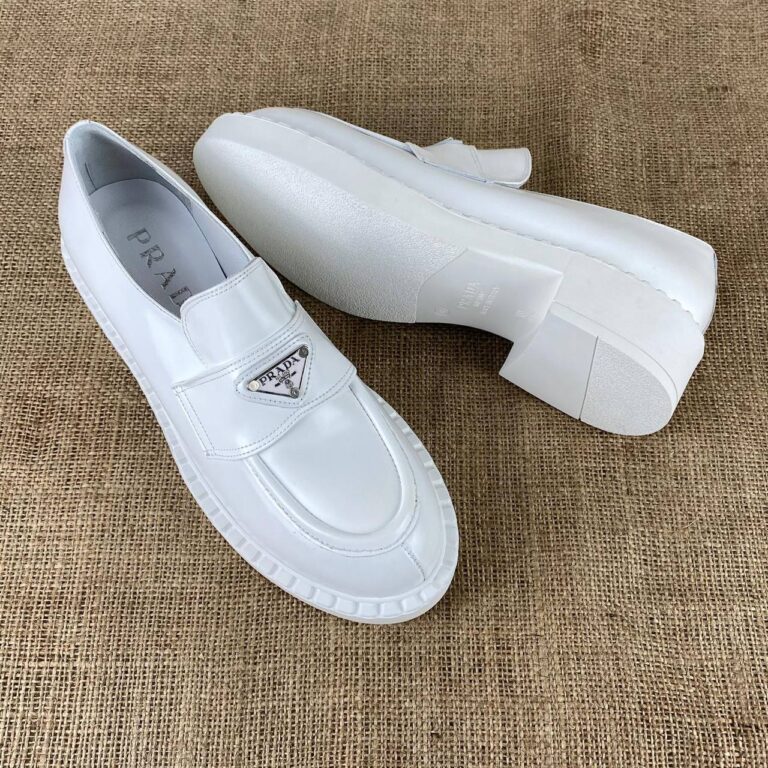 prada ayakkabi derby laced beyaz topuk 4 cm