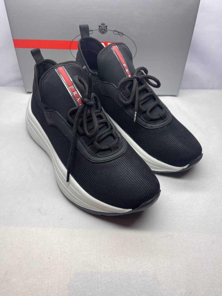 prada ayakkabi erkek sneaker siyah beyaz