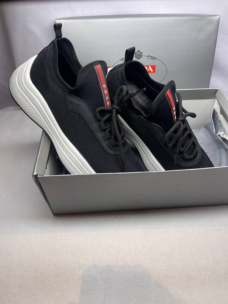 prada ayakkabi erkek sneaker siyah beyaz