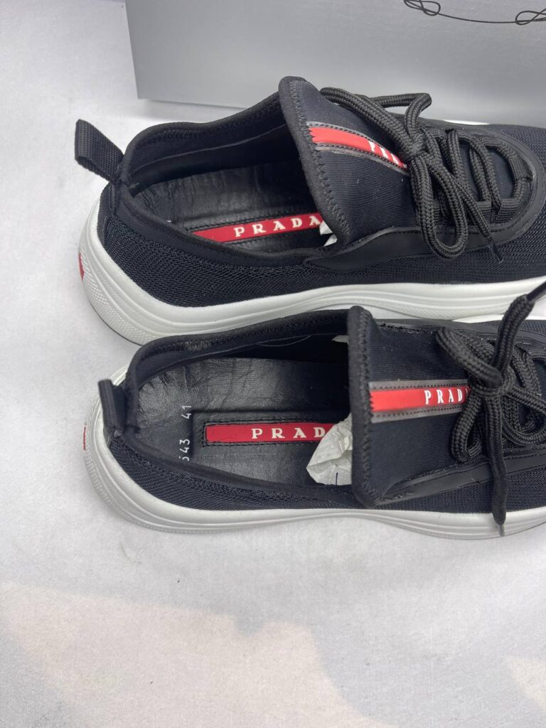 prada ayakkabi erkek sneaker siyah beyaz