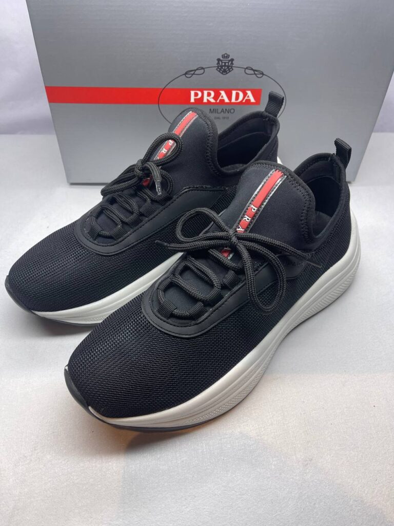 prada ayakkabi erkek sneaker siyah beyaz