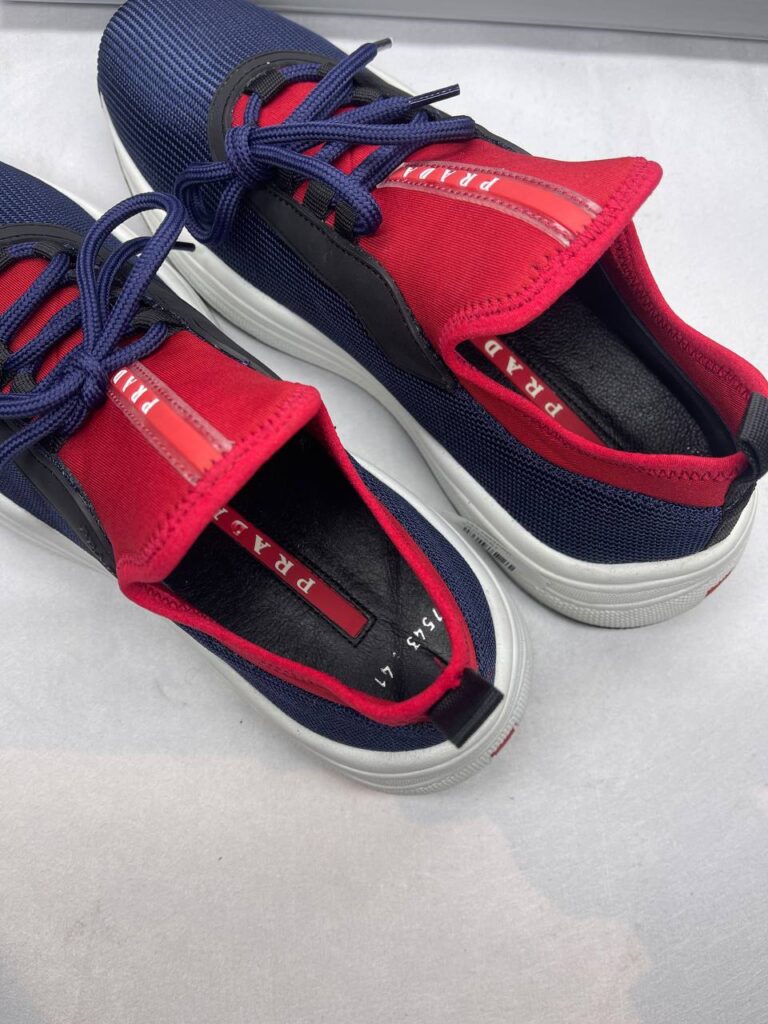 prada ayakkabi sneaker lacivert kirmizi