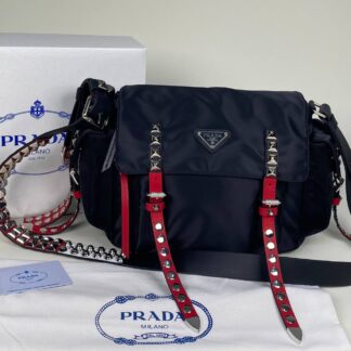 prada canta askili ithal siyah kirmizi