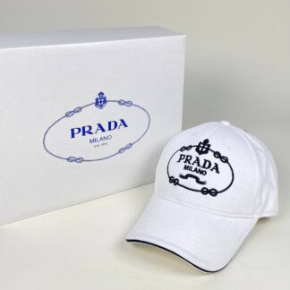 prada sapka beyaz siyah logo standart beden