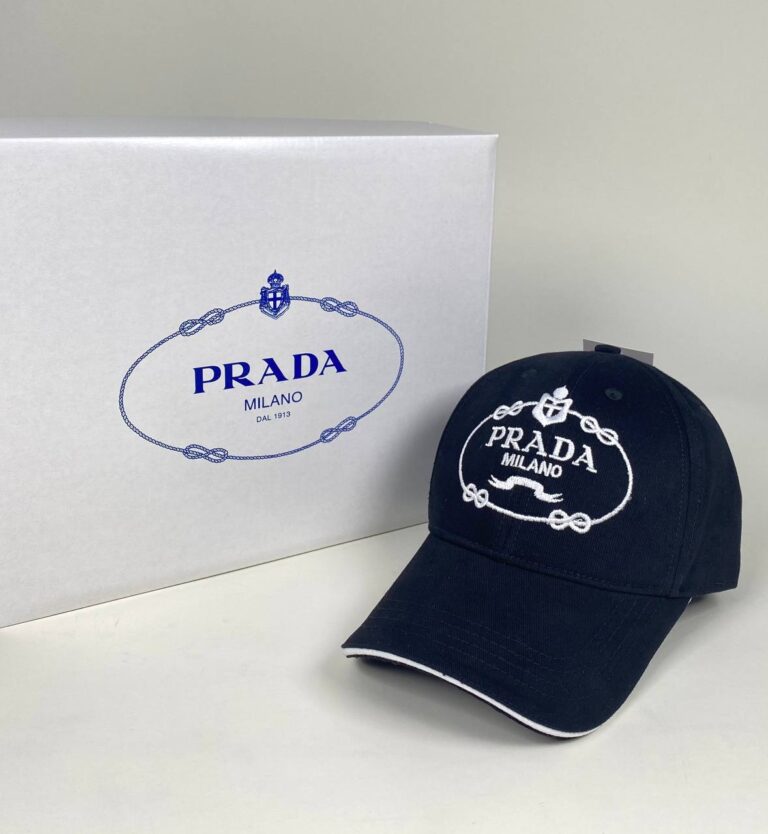 prada sapka siyah beyaz logo standart beden