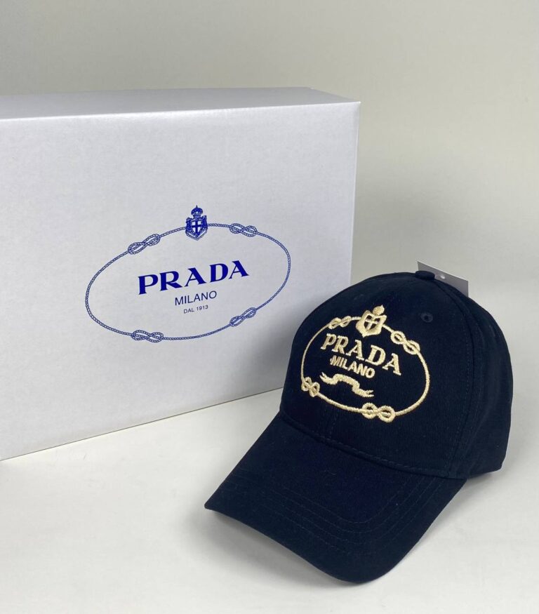 prada sapka siyah gold logo standart beden