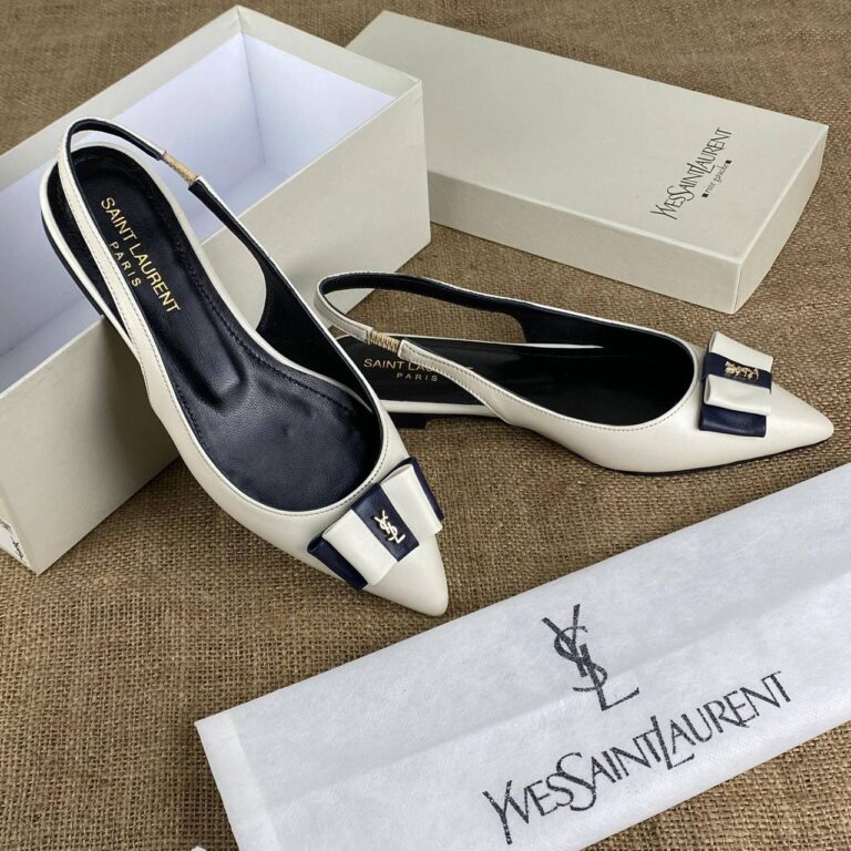 yves saint laurent babet krem siyah sandalet