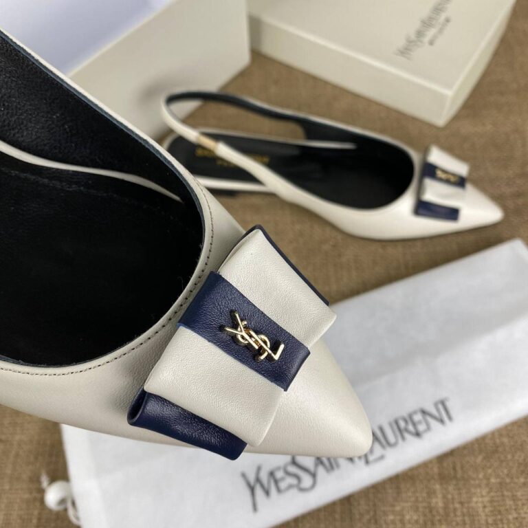 yves saint laurent babet krem siyah sandalet