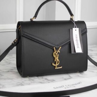 yves saint laurent canta cassandra top handle medium siyah 20x16x7.5 cm