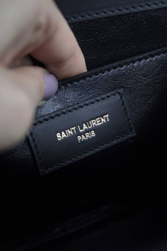 yves saint laurent canta cassandra top handle medium siyah 20x16x7.5 cm