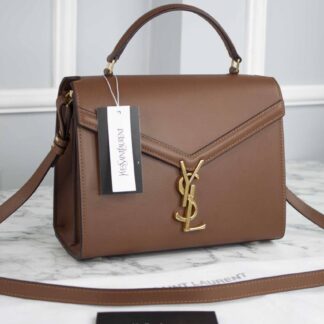 yves saint laurent canta cassandra top handle medium taba 20x16x7.5 cm